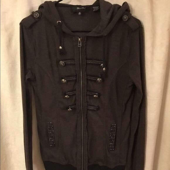Miss Me Jackets & Blazers - Miss Me Hooded Zip up Jacket Size Medium